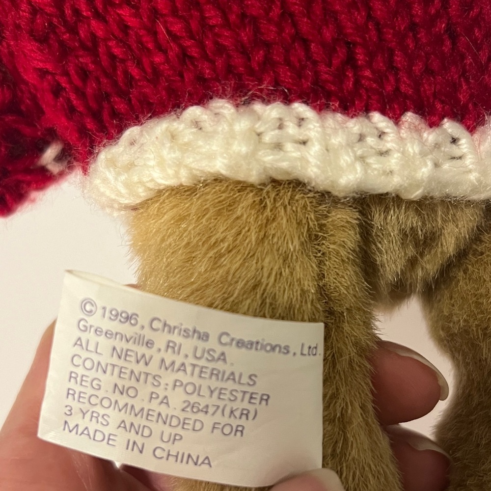 Chrisha Playful Plush Vintage Teddy Bear - Christmas 1996 - Picture 3 of 10